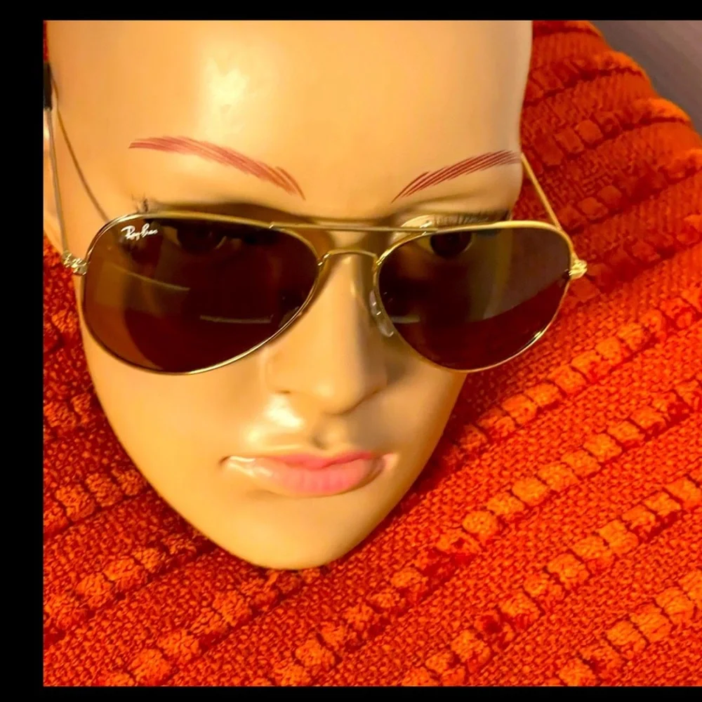 RAYBAN SUNGLASSES AVIATOR LARGE UNISEX CLASSIC RB3025 001/33 135 3N GOLD/BROWN